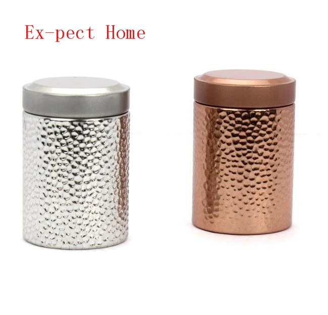 

Novelty Dia.4.5*6.8cm Round Small Tea Tin Box Food Sugar Candy Metal Mini Storage Box Accessories