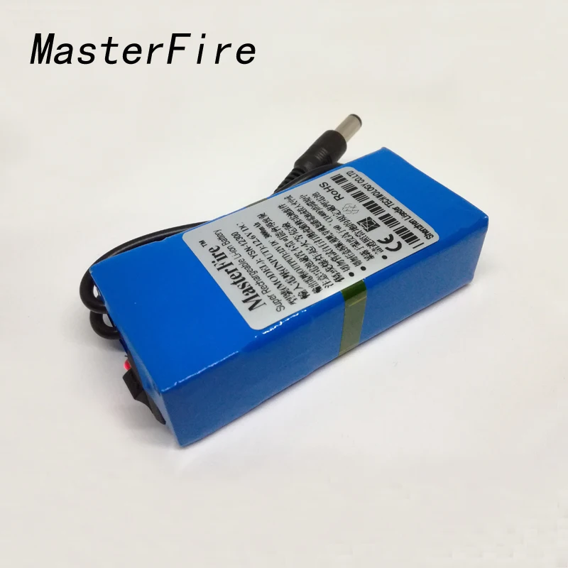 20set/lot MasterFire 12V 3000mah Super Rechargeable Lithium-ion Battery Pack with Plug For Transmitter CCTV Cameras YSN-12300