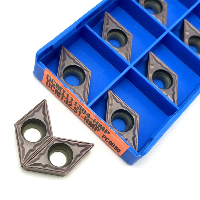 Herramienta de torneado cilíndrica de hoja de aleación dura, insertos de carburo originales de alta calidad, DCMT11T304 DCMT11T308 HM PC9030 /NC3020