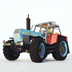 Zetor Crystal 120 45 Tractor 1:32 Czech Origami Art Folding 3D Paper Model Papercraft DIY Teens Adult Handmade Craft Toys ZX-048