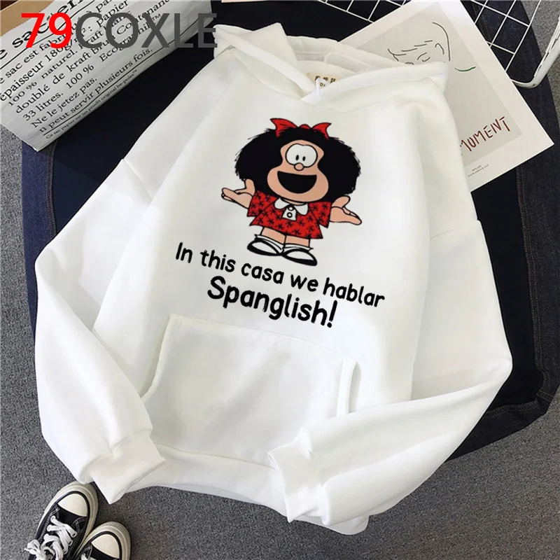 Mafalda hoodies female 2021 printed Korea harajuku female sweatshirts harajuku hip hop