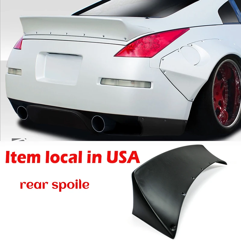 For Fairlady 350Z RB Style FRP Unpainted Rear Trunk Spoiler Wing Ducktail Lip Bodykits Addon Trim Parts