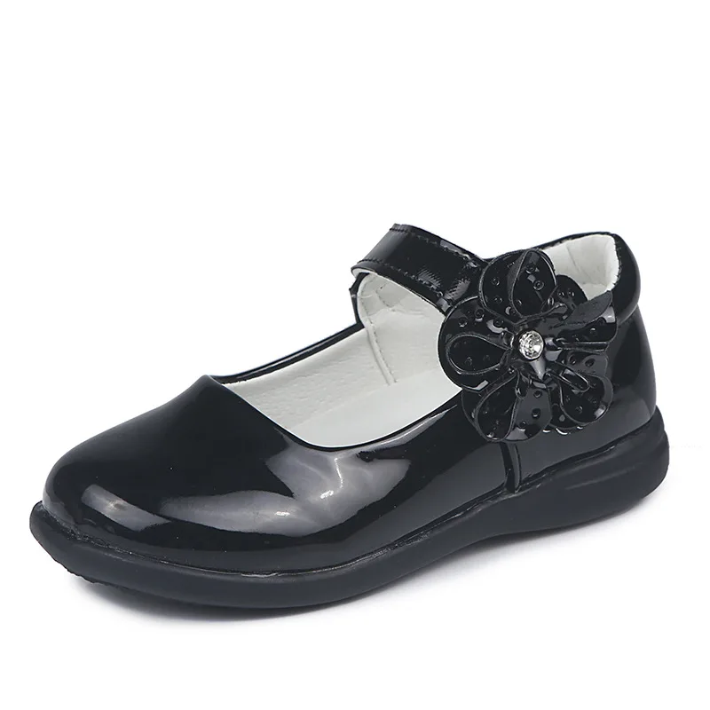 2020Spring New Childrens Kids Leather Shoes Girls Princess Shoes Black school shoes student Girls Dress Shoes 4 5 6 7 8 9-15T