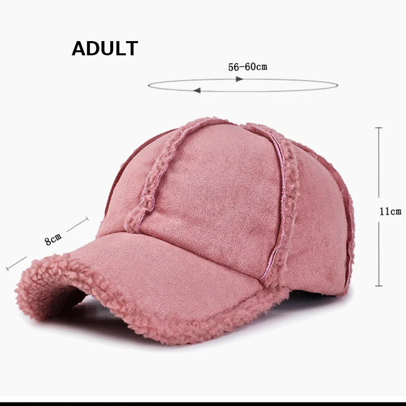 2022 Autumn Men Women Winter Hats Baseball Cap Warm Adjustable Sports Wool Solid Color Baseball Hats for Kids Fashion Female Cap