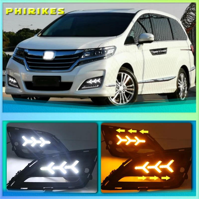 

1set car headlight for honda elysion daytime Light car accessories 2016~2019 LED DRL headlamp for elysion fog light