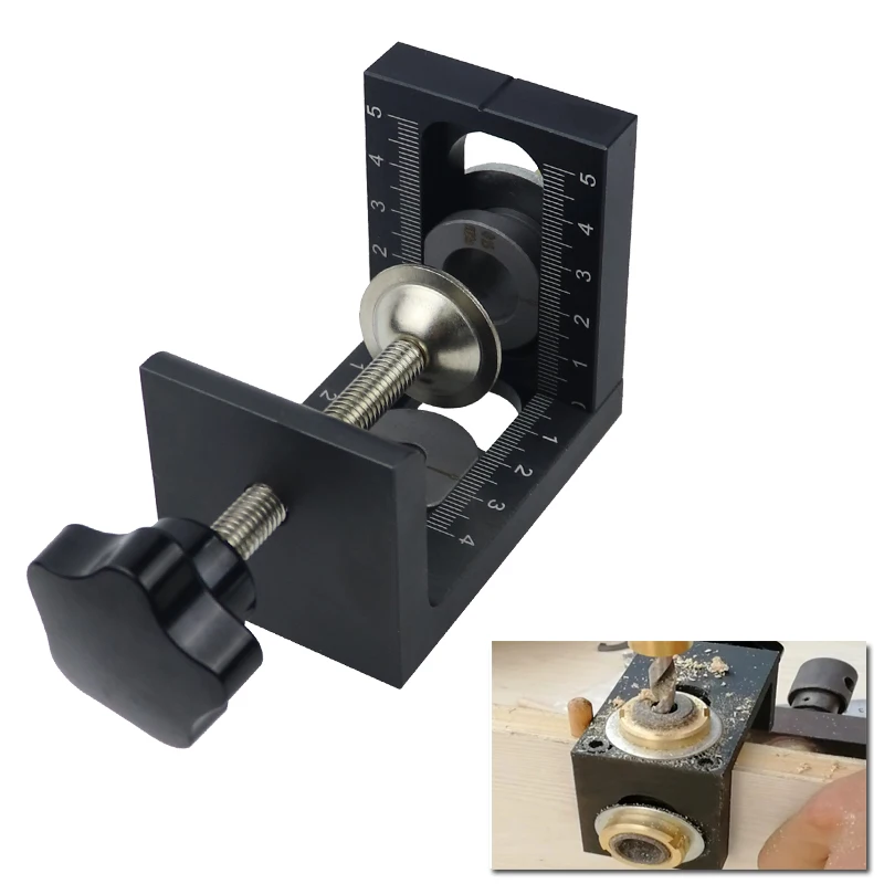 Kit de plantilla de espiga 3 en 1, guía de taladro Vertical, localizador de orificios de bolsillo, perforador de agujeros, conexión de muebles, herramientas de carpintería DIY