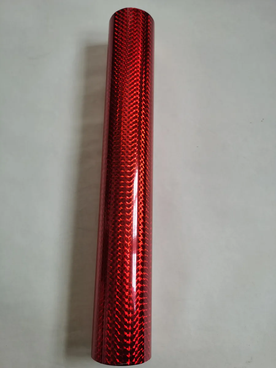 21cm x 120m Holographic foil hot stamping foil red color lattice pattern stamping foil hot press on paper or plastic