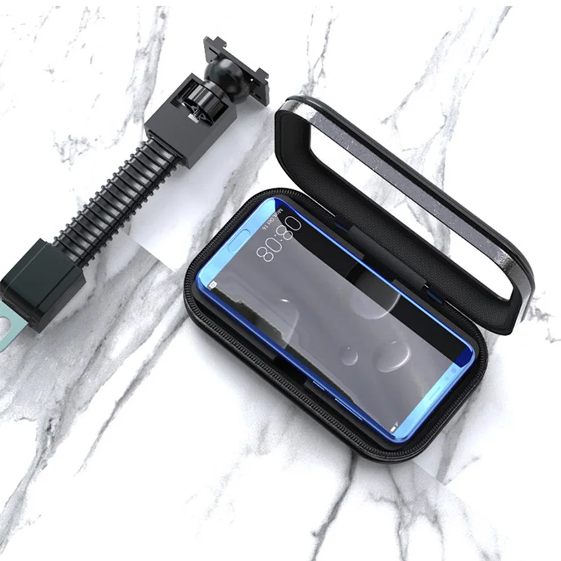 Waterproof Motorcycle Bicycle Phone Bag Holder Stand Mobile Phone Handlebar Rearview Mount support Stand For iPhone XS 8PLUS