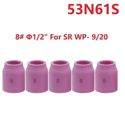 5pcs Ceramic Gas Lens Shield Cups 53N61S #8 1/2