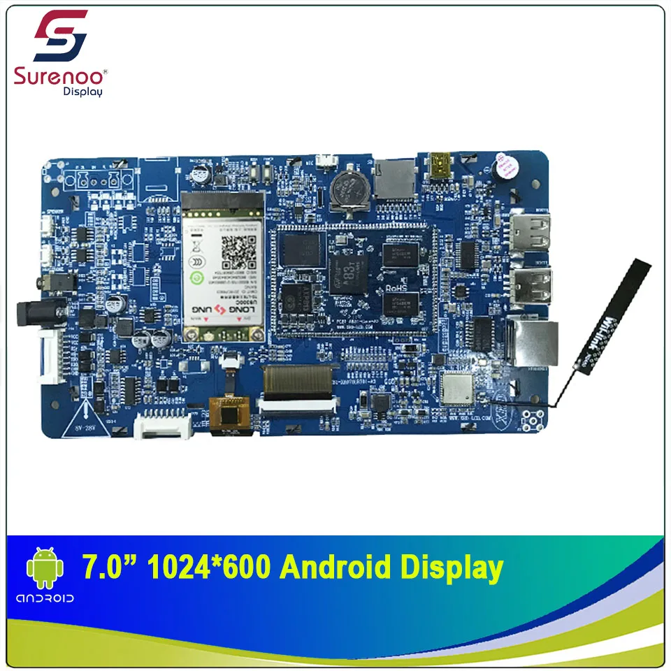 7.0 "1024X600 Android Industrie Grade WIFI 4G IPS TFT LCD Modul Display mit w/ Multi-kapazitive Touch Panel