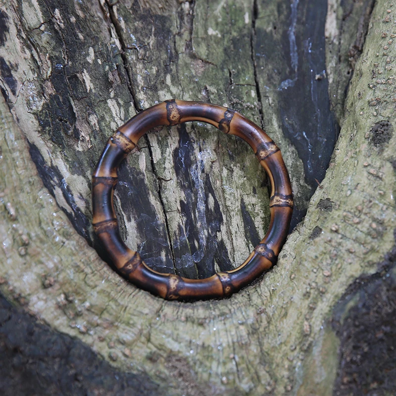 Nilerun Creative Unique Handmade Wood Rattan Thin Real Natural Bamboo Root Bracelet Bangle