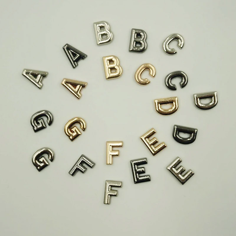 A-Z Alphabet Letters Punk Garment Rivets Cap Stud For Bag Hat Leather Craft Belt Shoe Jean Wallet Collar Diy Jewelry Accessories