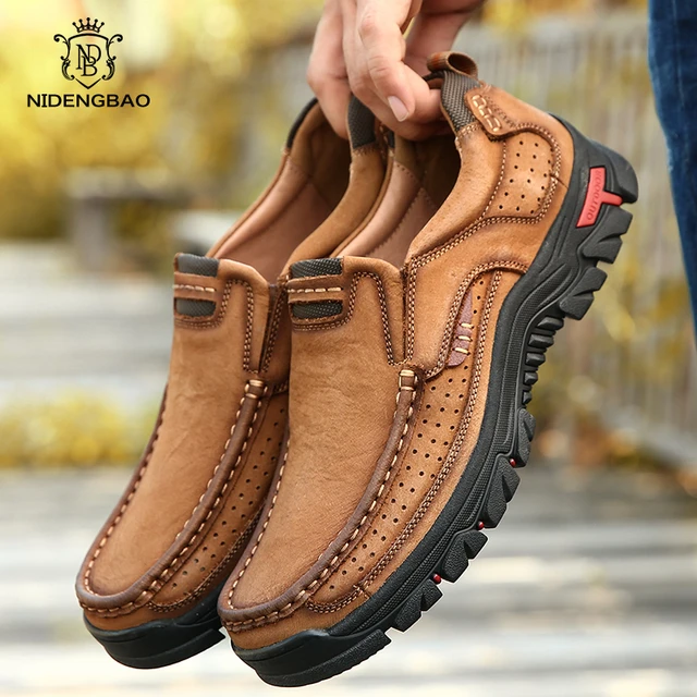 Genuine leather shoes clearance