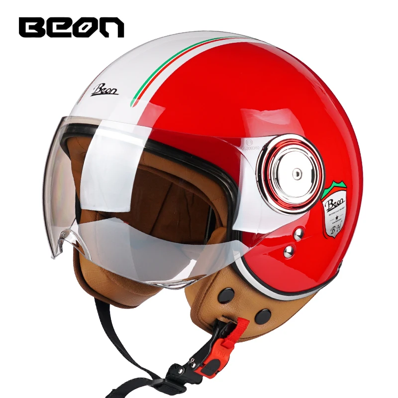 

BEON 110b Motorcycle Helmet 3/4 Open Face Motocross Helmets Vintage Moto Casque Casco motocicleta Capacete