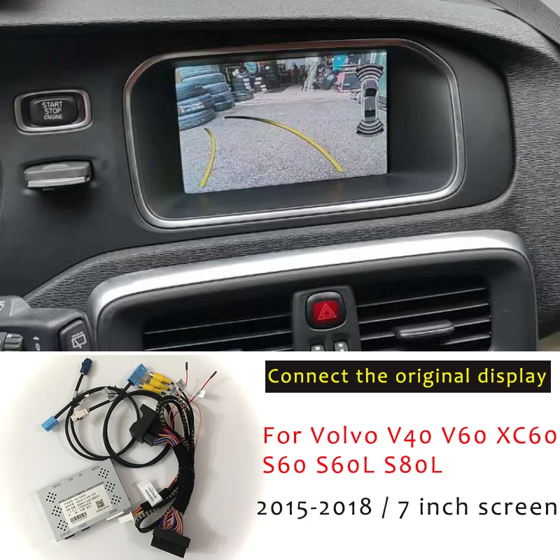 

Car rear reverse camera interface for volvo xc60 v60 s60 v40 S60L S80L adapter backup original screen display upgrade decoder