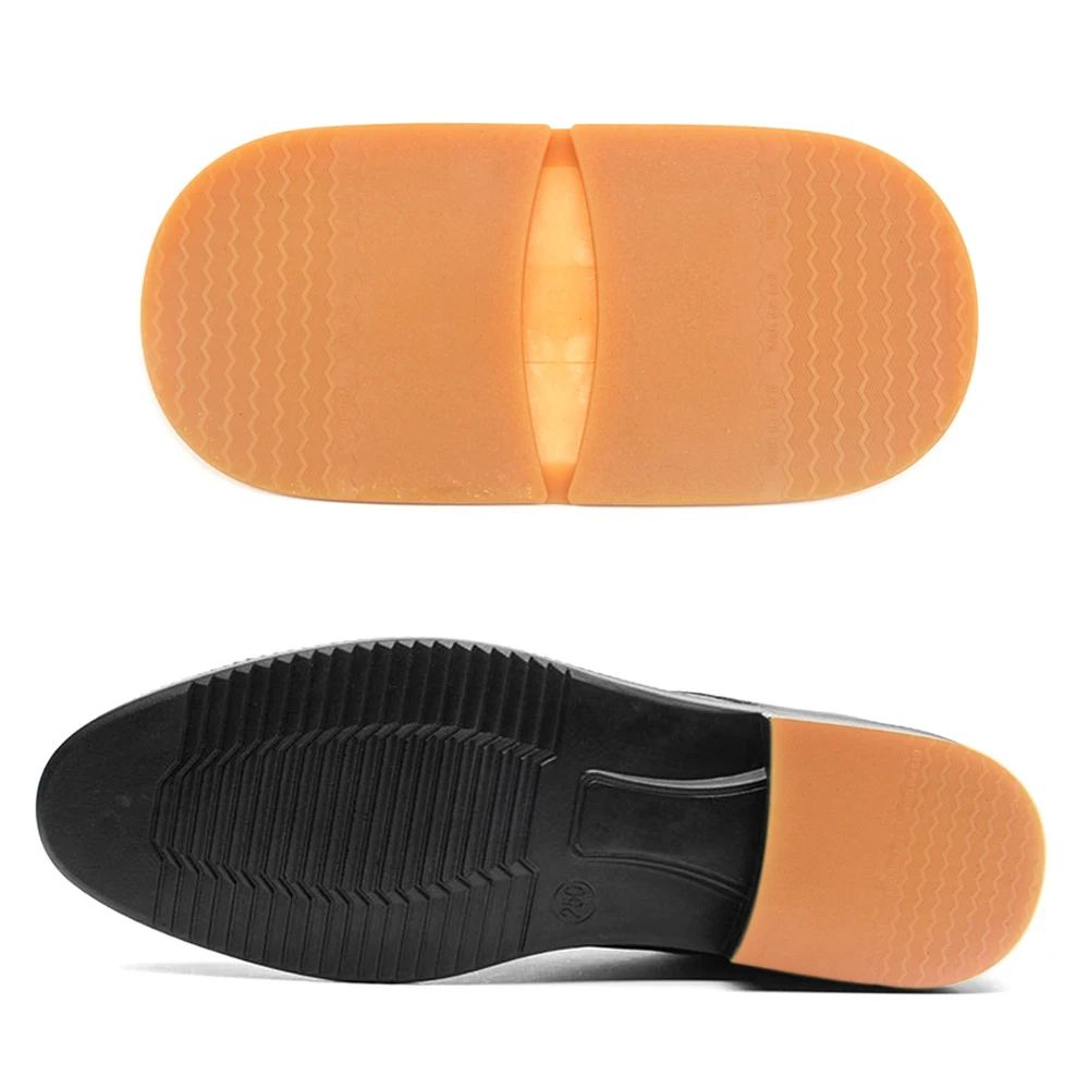 Thicken Rubber Shoe Soles for Men Leather Business Shoes Heel Sole Non-slip Repair DIY Replacement Outsoles Black Yellow Mat Pad