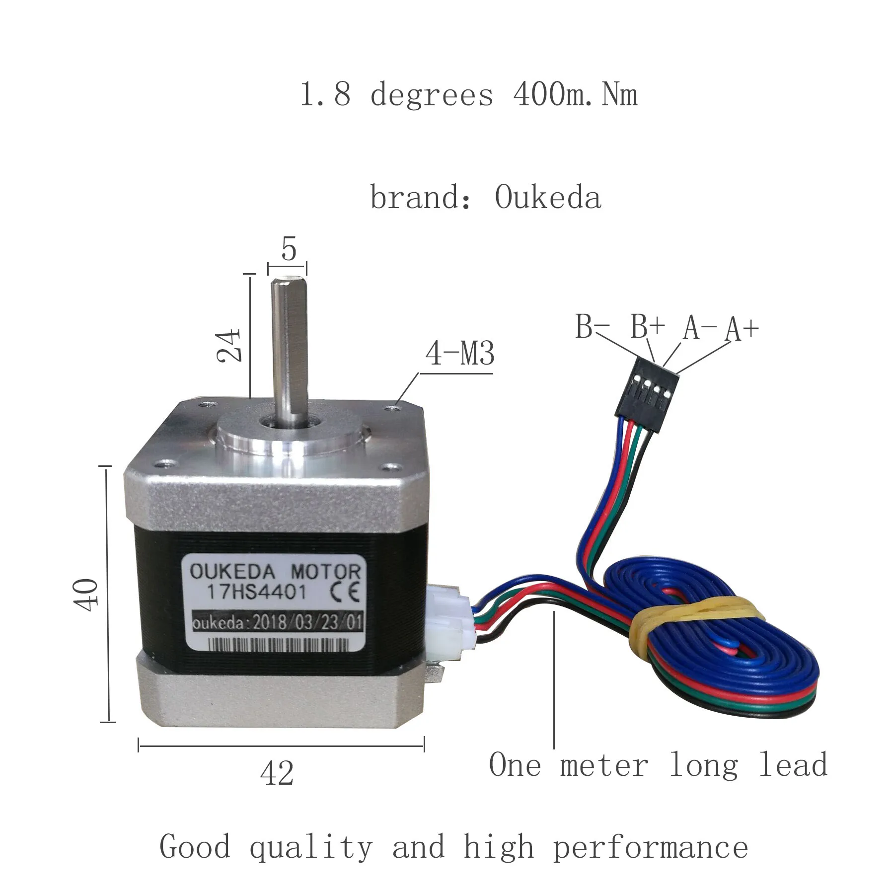 

Stepper motor NEMA17stepper motor for 3D printer 17HS4401 3D printer