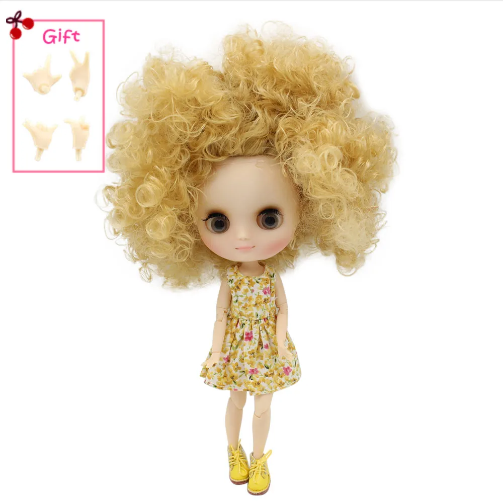 ICY DBS Middie Blyth doll Series No.QE330 Gold curly hair Matte face 1/8 bjd