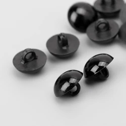 100x bottone con gambo nero fai da te cucito occhio camicia bambola fai da te mestiere 9/10/11.5/12.5/15mm