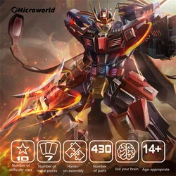 Microworld 3D Metal Jigsaws Puzzles Chinese classic figures Lu Bu Kits DIY Action figures Toys Christams Gift 430 pieces puzzle