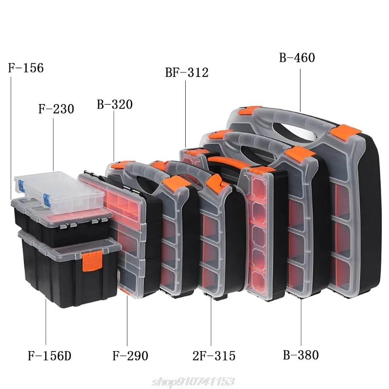 Caja almacenamiento herramientas transporte portátil, caja organizadora Hardware N13 20, piezas tornillos, llave inglesa, envío directo