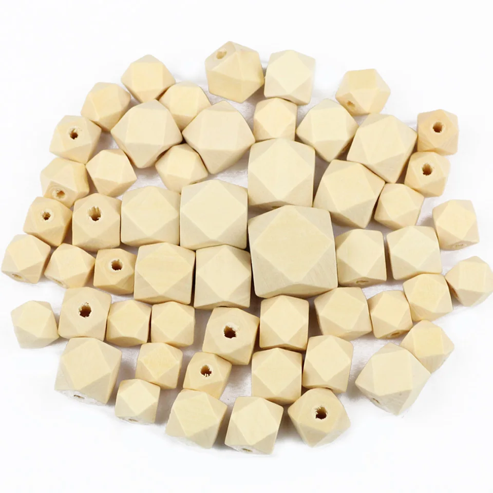 Natural Wood 10~20MM Octagonal Spacer Loose Beads For Jewelry Making DIY Wooden Handmade Necklace&Bracelets Toys Accessories