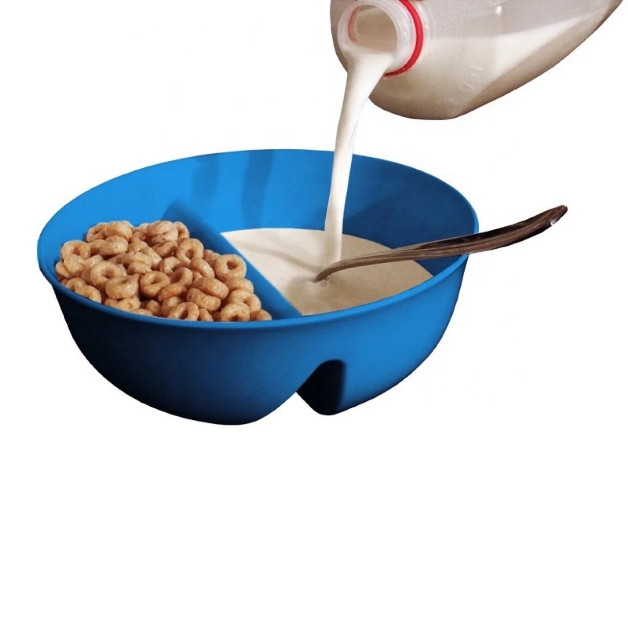 Soggy Divided Cereal Bowl Ice Cream Crisp Bowl Divided Cereal Milk Mixing Bowl Crunchy Microwave Safe Ice Cream