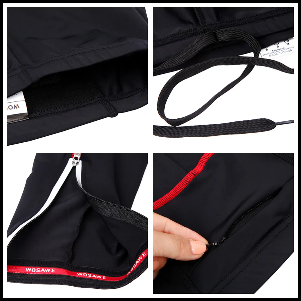 WOSAWE Cycling Tights Pants Sportswear Women\'s Bike Trousers Reflective Bicycle Riding Clothing MTB Padded Female Underpants
