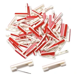 50pcs 22/31/36/40mm White Safety Pin Bar with Adhesive Brooch Back Making Wedding Brooch DIY Findings Accessories