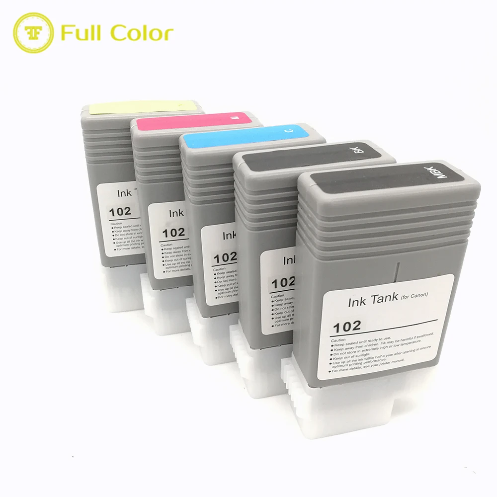 

FULLCOLOR ink cartridge PFI-102 pfi 102 full set compatible for canon iPF500 iPF510 iPF600 iPF605 iPF610 iPF700 iPF710 printer