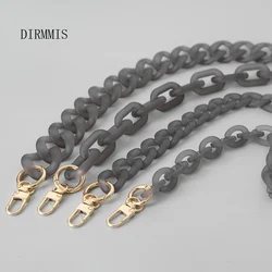 Accesorios para bolso de mujer, piezas desmontables, cadena de repuesto de resina gris, correa de lujo, cadena de asa de hombro Acrílico