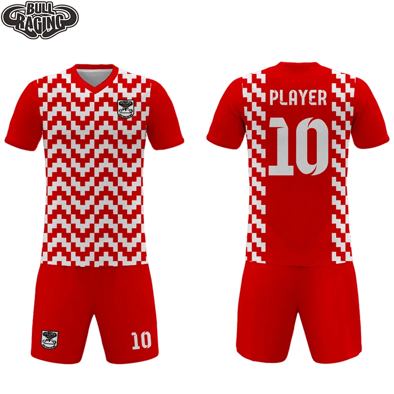 

custom retro red white design football player goalkeeper jersey uniform kit thailand quality supplier