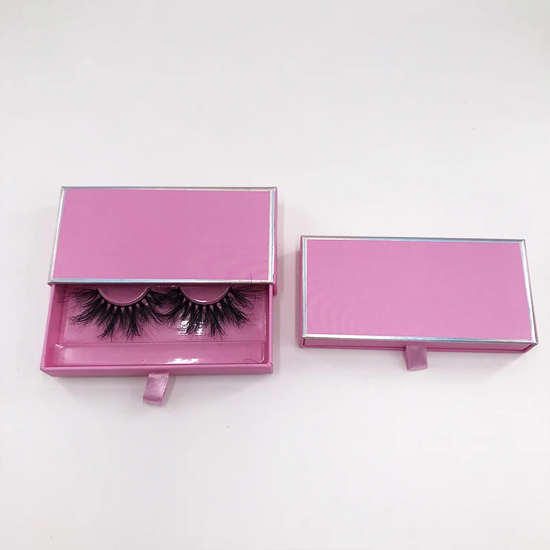 Niestandardowe LOGO Pudełko na rzęsy 3D Strip Lashes 25MM Puszyste rzęsy 100szt