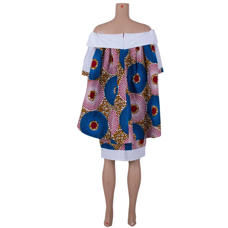 In Stock African Women skirt Set Dashiki Cotton Crop Top and Skirt Set One Size Good Sewing Women Suits XH098