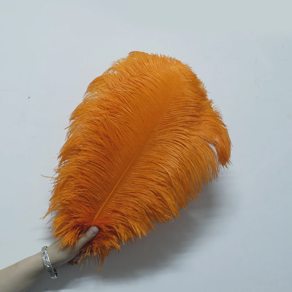 High Quality 10/300pcs Orange Ostrich Feathers 15-60cm/6-24Iinch  Christmas Birthday Wedding Party DIY Crafts Decoration Plumage