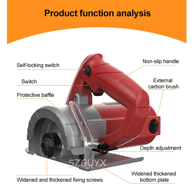 GUYX Electric Circular Saw For Woodworking Multi-function Cutting Machine Household Small Flip Saw Circular 110mm Blade