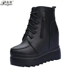 women's new temperament England wind autumn new slim motorcycle thick bottom heighten short boots