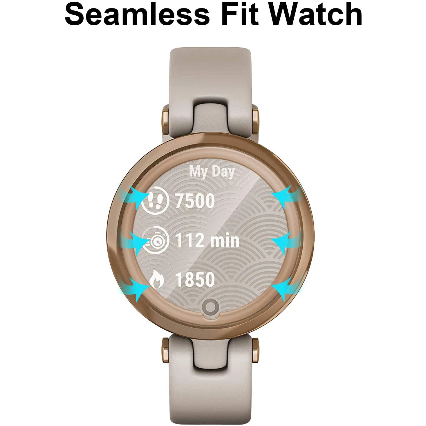 Soft Glass Tempered Screen Protector for Garmin Lily 3D Full Curved Protective Film Cover for Garmin Lily Film Watch Purple Gold