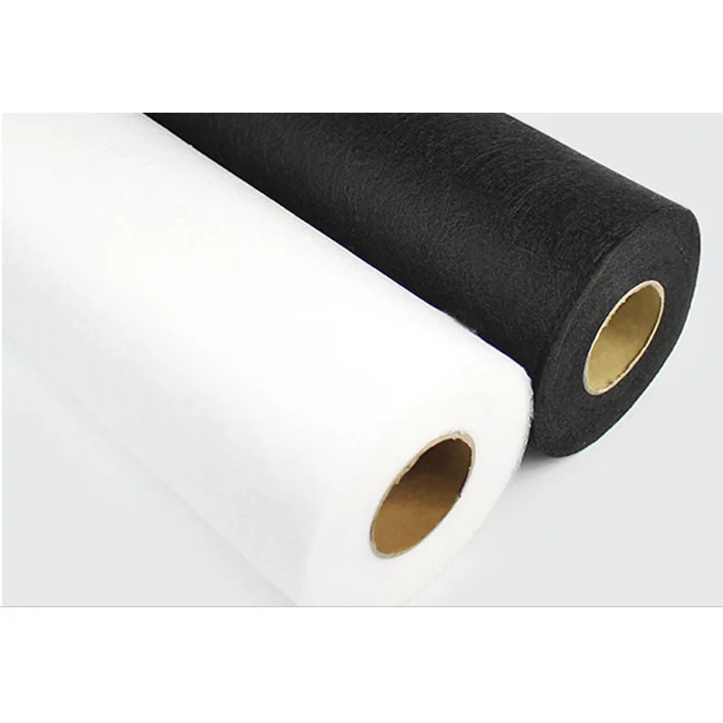 2-10m 112cm double sides adhesive black white Irononsoft non-woven paper interlining fabric patchwork
