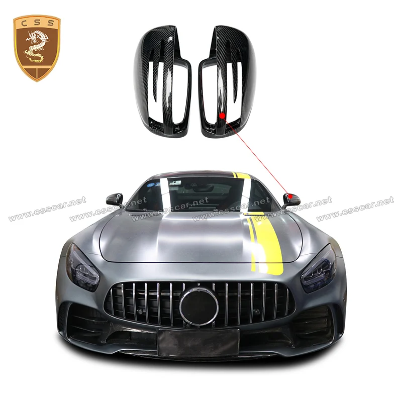 

Real Carbon Fiber Side Mirror Cover For Benz GT50 Four-doors GT63 Replacement Style Black Dry Carbon Rearview mirror shell 00585