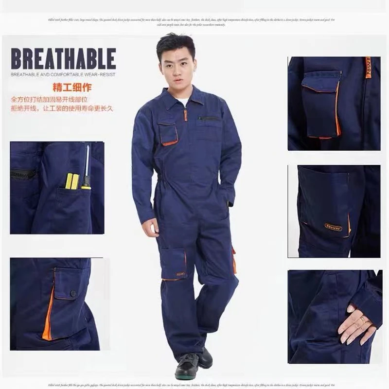 2021Work Overall Uniform Men Women Working Coveralls Welding Suit Car Repair Workshop Mechanic Plus Size clothes