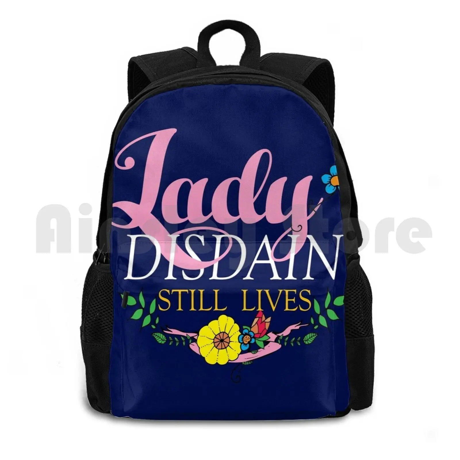 Lady Disdain Outdoor Hiking Backpack Waterproof Camping Travel Shakespeare Much Ado About Nothing Disdain Dislike Snarky Humor