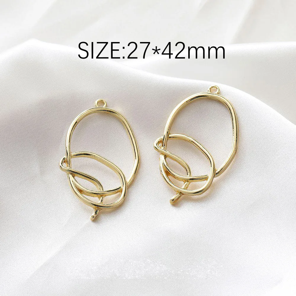 8PCS Irregular Abstract Pendant Eardrop for Jewelry Findings Components Making Supplies DIY Earrings Hand Made Alloy Accessories