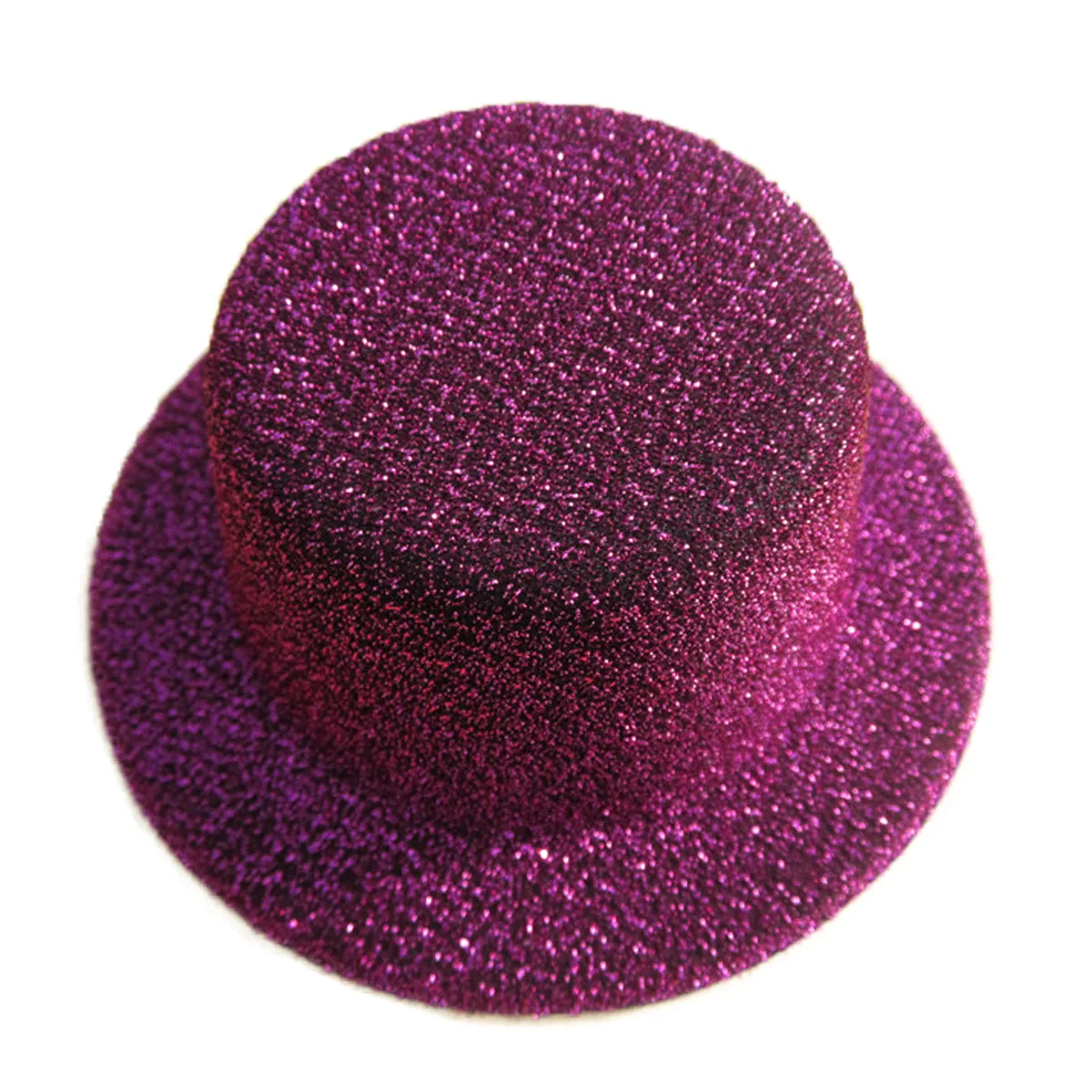 Glitter Mini Top Hats Hen Party Dance Kids Fascinator Hats Base Children Cocktail Hair Clip Headpiece EVA Craft Hat Base