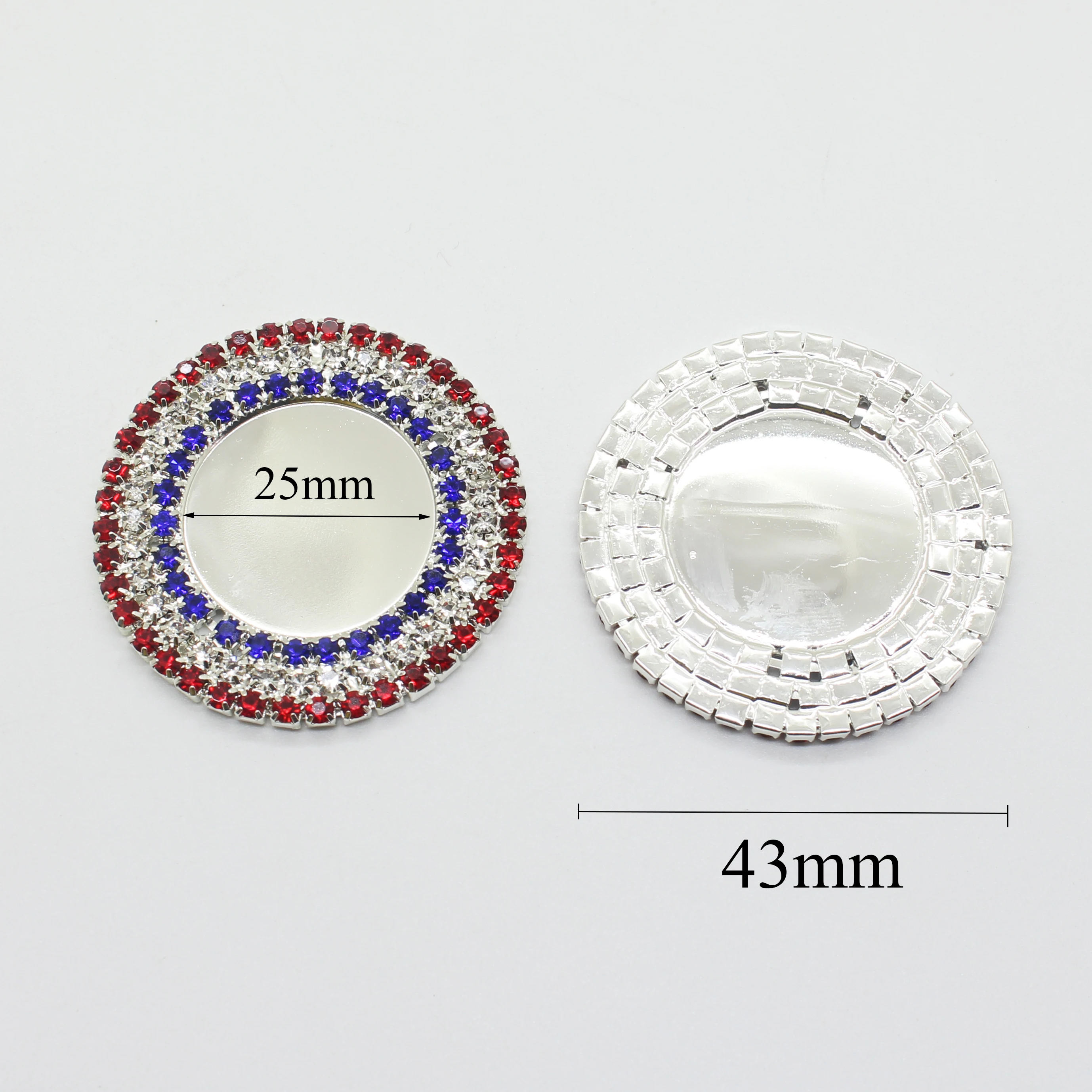 LKERAN 5 sztuk/partia wewnętrzna 25mm trzy rzędy rhinestone przycisk butelka cap taca ustawienie klucz pokrywa pokrywy DIY two...