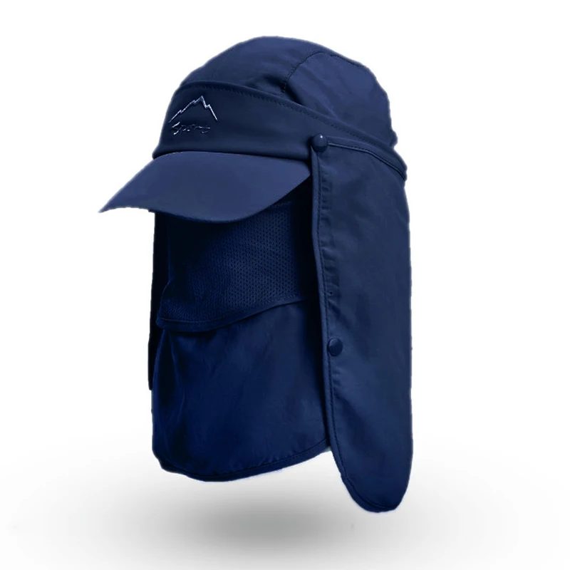 Chapeau de baseball imperméable multifonction pour hommes, casquette de protection UV, protection du visage et du cou, séchage rapide, pliable,