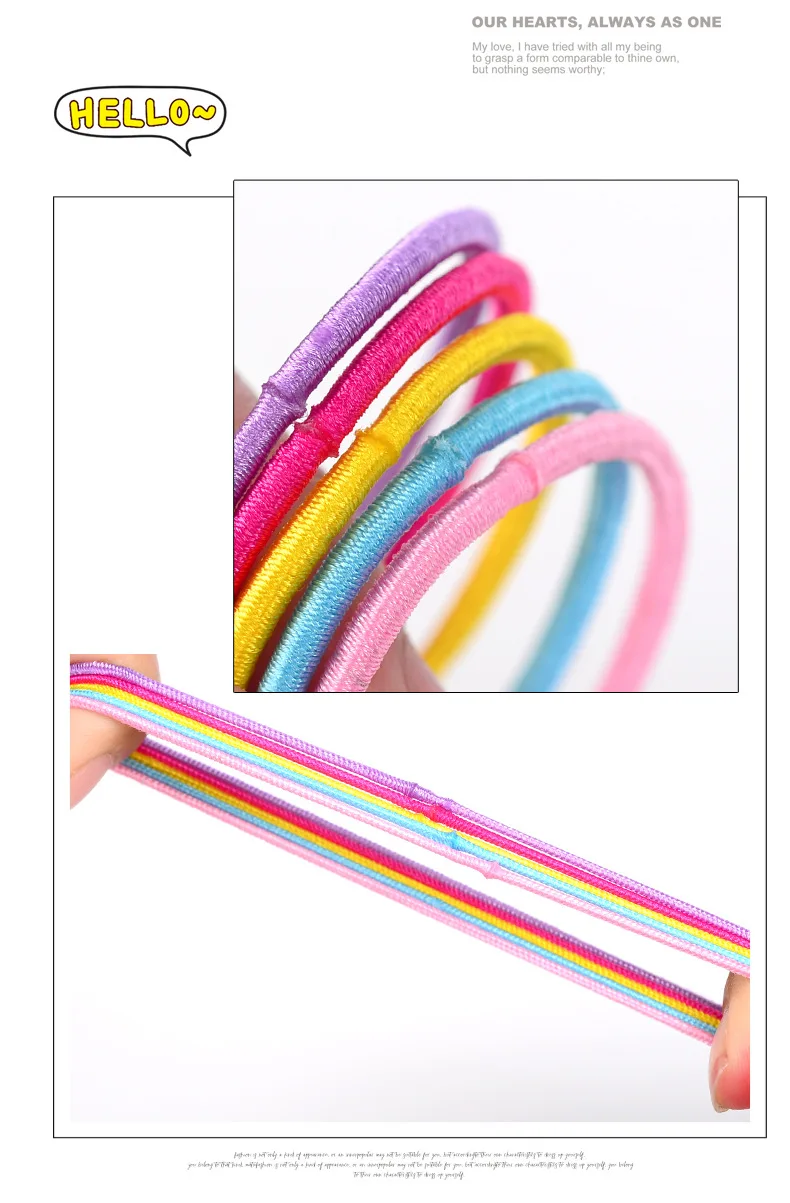 20/30/100Pcs Candy Colors Hair Bands Sweet High Elastic Rubber Band Headdress Accessories For Women Girls Kids Ponytail Holders