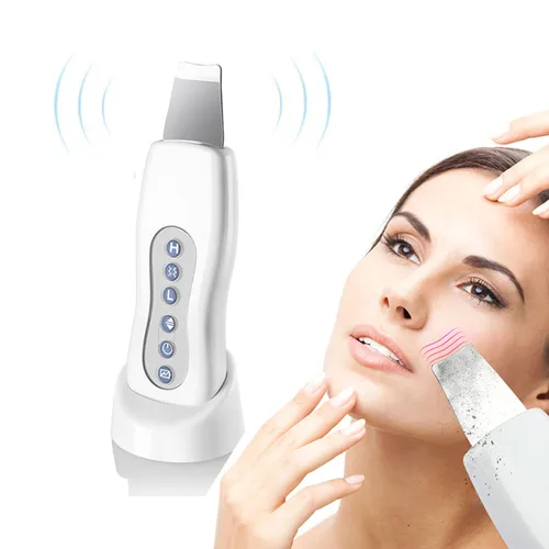 Imagen 2 del producto Depurador ultrasónico para la piel, limpiador Facial profundo de iones, eliminador de espinillas y acné, pala exfoliante, masajeador Facial, máquina de estiramiento Facial