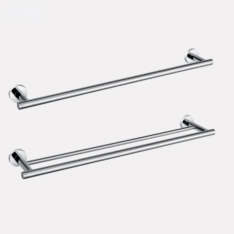 Stainless Steel Bathroom Towel Rack Bathroom Wall-mounted Towel Bar Polished Mirror Hardware Accessories Bathroom Hardware Kit