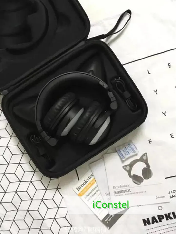 Orignal Brookstone Cat Ears Bluetooth Headphone Anime Animation